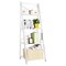 Costway 4-Tier Ladder Shelf Bookshelf Bookcase Storage Display Plant Leaning Shelf White